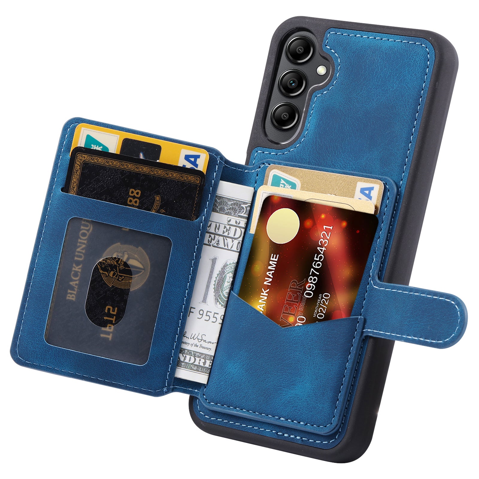 For Samsung Galaxy A35 5G Case RFID Blocking Wallet Leather Coated TPU Kickstand Cover For Samsung Galaxy A35 5G Case RFID Blocking Wallet Leather Coated TPU Kickstand Cover